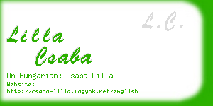 lilla csaba business card